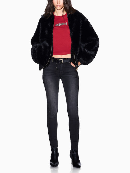 Дамски дънки Super Skinny Кройка Черен