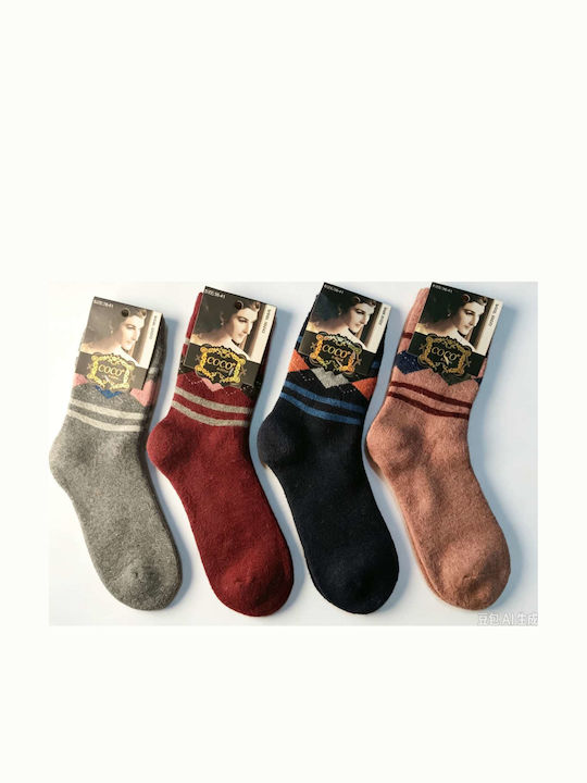 Coco&Hana Γυναικείες Κάλτσες Πολύχρωμες 4Pack