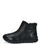 Black Leather Women's Ankle Boots