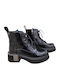 Leather Women's Combat Boots Black