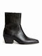 Damen Cowboy-Stiefeletten mit Mittelhohem Absatz Black