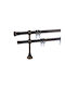 Rodeco Galerie Metalică Australia Dublă cu Tijă Ø19 mm 160 cm Black And Gold