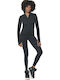 Training Damen-Leggings Push-up Schwarz
