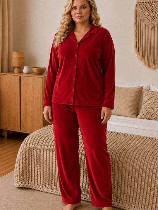 Boyraz Winter Women's Red Pajama Set