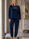 Boyraz Winter Women's Blue Pyjama Set