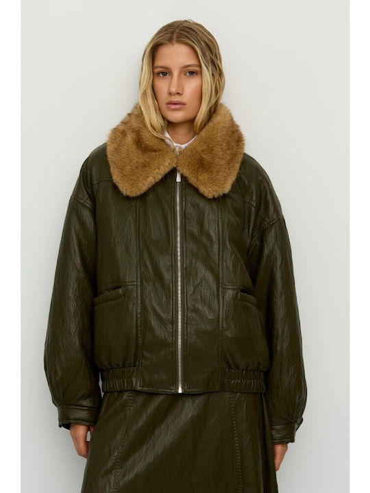 Γυναικείο Biker Jacket Khaki