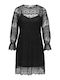 Carzenna Midi Dress for Wedding / Christening with Lace Black