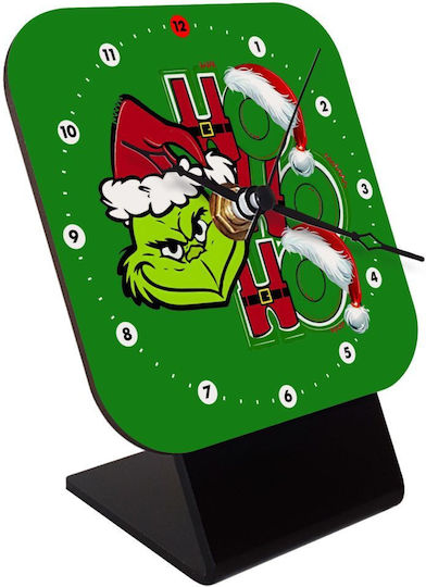 Koupakoupa Grinch Ho Ho Ho Επιτραπέζιο Ρολόι με Δείκτες Ξύλινο KP_15101_clock-desk-square