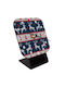Koupakoupa Christmas Knitted Reindeer Blue Tabletop Clock with Hands Wooden Blue KP_3464_clock-desk-square