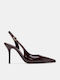 Pointed Toe High Heel Brown Pumps