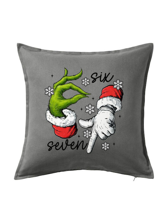 Christmas Meme Six Seven 67 Grey Sofa Pillow 10...