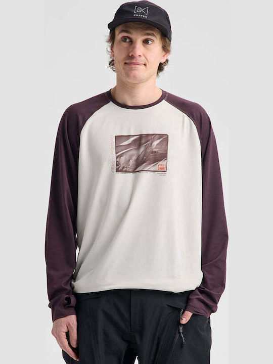 Athletic Long Sleeve Top Stout White/Bear Hug Brown