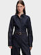 Long Sleeve Women's Denim Shirt Unwashed Denim