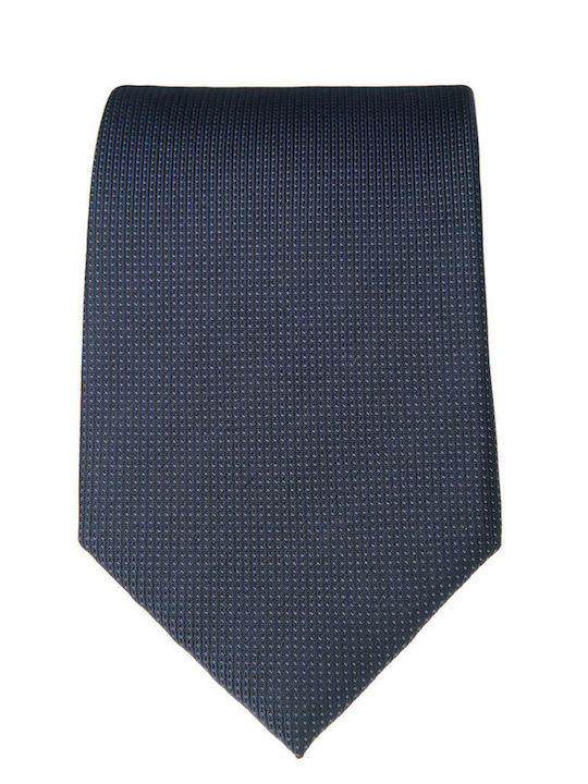 Manetti Herren-Seidenkrawatte mit Muster in Blau