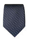 Manetti Herren-Seidenkrawatte mit Muster in Blau