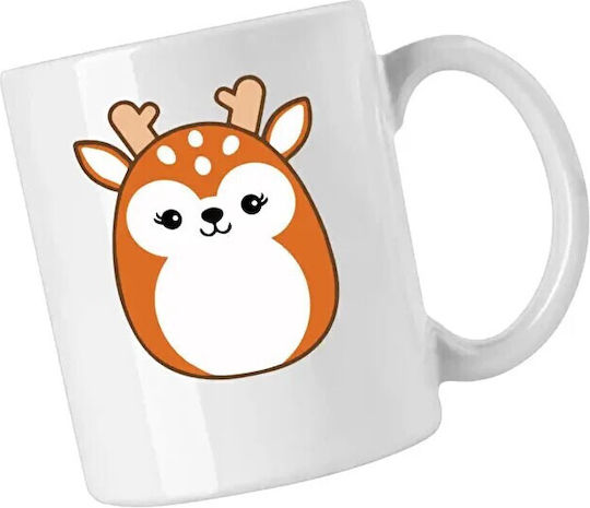 Christmas Ceramic Mug Reindeer 330ml (with Personalization)