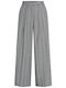 Pantaloni Dama Din Material Cu Talie Înaltă, Croială Dreaptă, În Carouri Alb-Negru