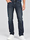 Men’s Stretch Denim Pants Straight Dark Blue