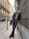 Clark Ανδρικό Παντελόνι Τζιν Ελαστικό Regular Fit Black Denim