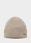 Boss Beanie Ανδρικός Σκούφος Πλεκτός σε Καφέ χρώμα