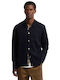 Florcombe Men's Knitted Cardigan with Buttons Navy Blue