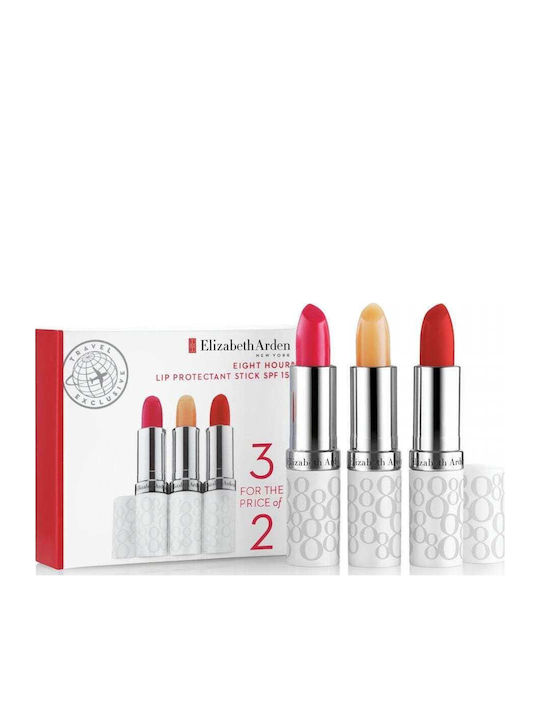 Elizabeth Arden Set Balsam de Buze Hidratant Colorat Eight Hour Cream 02 Blush SPF 15 3,7 G + Balsam de Buze Eight Hour Cream Transparent SPF 15 3,7 G + Balsam de Buze Hidratant Colorat Eight Hour Cream Elizabeth Arden Set Balsam de Buze Hidratant Colorat Eight Hour Cream 02 Blush SPF 15 3,7 G + Balsam de Buze Eight Hour Cream Transparent SPF 15 3,7 G + Balsam de Buze Hidratant Colorat Eight Hour Cream