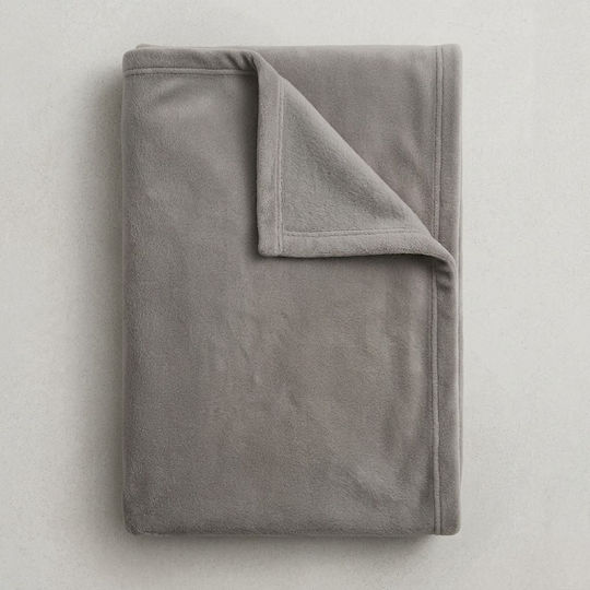 Sidirela Pătură din Polar Single 150x200 cm Gri Deschis