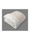 Silk Fashion Fleece-Decke für Doppelbett 220x240 cm Ivory