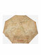 Automatic Compact Brown Rain Umbrella