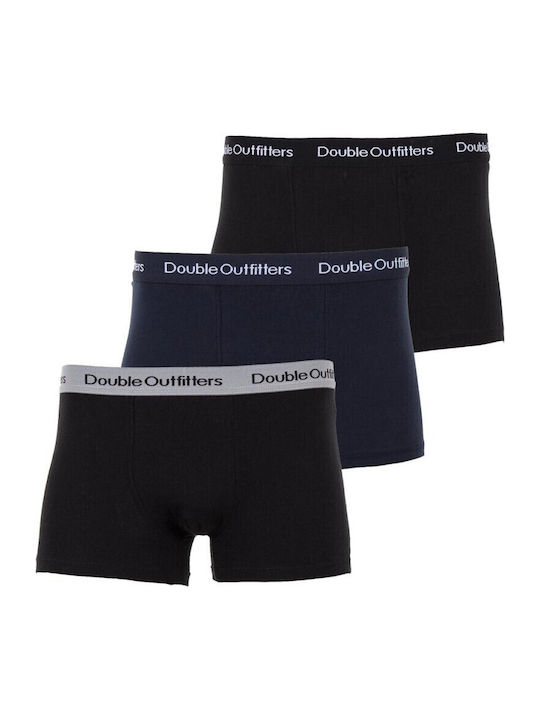 Double Men's Black Boxers 3Pack