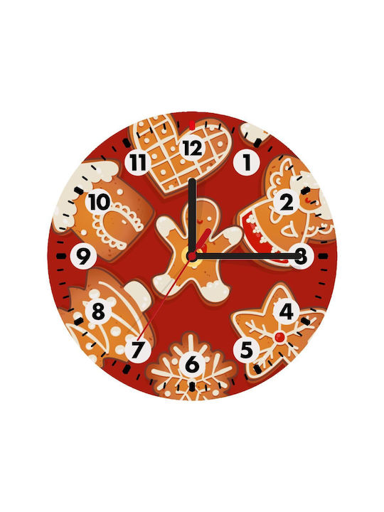 Koupakoupa Xmas Cookies Wooden Wall Clock