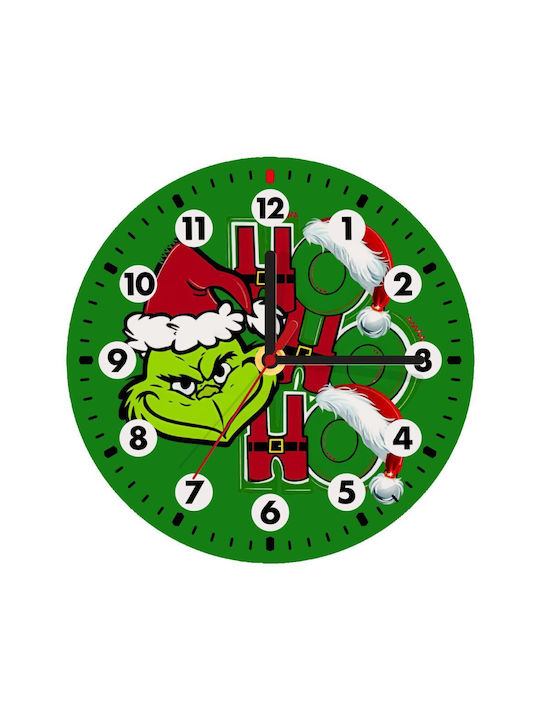 Koupakoupa Grinch Ho Ho Ho Wooden Wall Clock