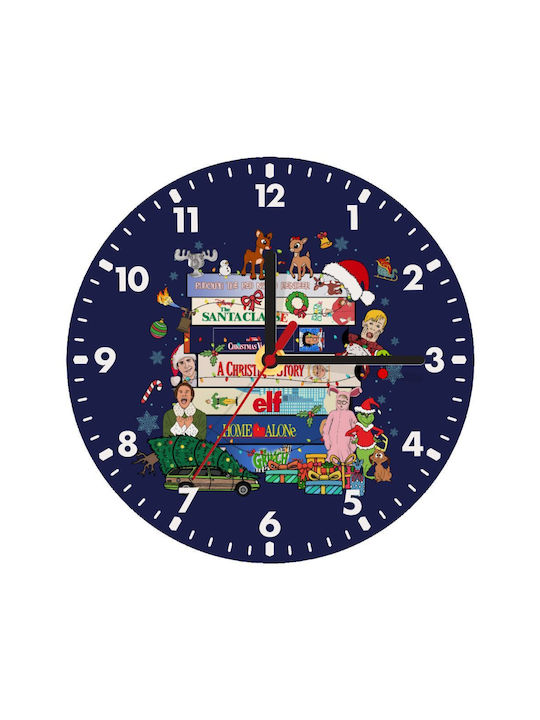 Koupakoupa Xmas Classic Movies Wooden Wall Cloc...