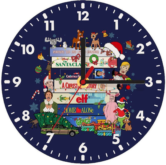Koupakoupa Xmas Classic Movies Wooden Wall Clock Ø20cm