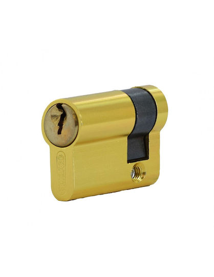Thirard Κύλινδρος Κλειδαριάς Μισός 40mm (30-10) με 3 Κλειδιά Χρυσός