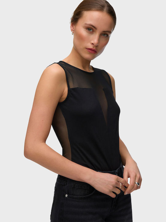 Vero Moda North Sleeveless Bodystocking Black Tops Female Black 10353427