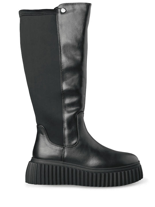 Envie Shoes Γυναικείες Μπότες με Λάστιχο Μαύρες
