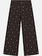 Damen Stoffhose mit Geradem Bein Dark Brown