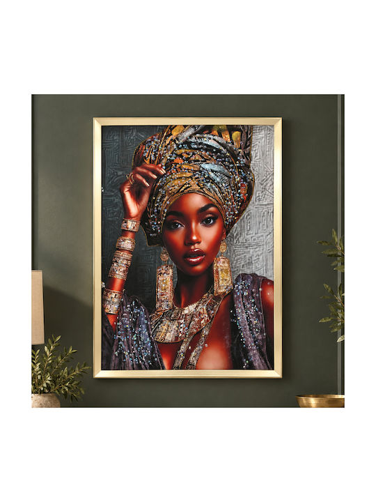Wooden Wall Painting 50x70 with Gold Frame and ...