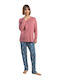 Admas Winter Women's Pink Garden Get Inspired Pyjama Set