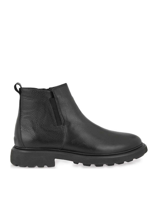 Schwarze Herrenlederstiefel