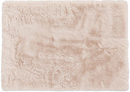 Koopman Rectangular Furry Beige Rug 60x90cm