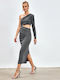 Midi-Kleid Grau