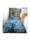 SpitiBazaar Non-Slip Rectangular Furry Blue Rug 80x140cm