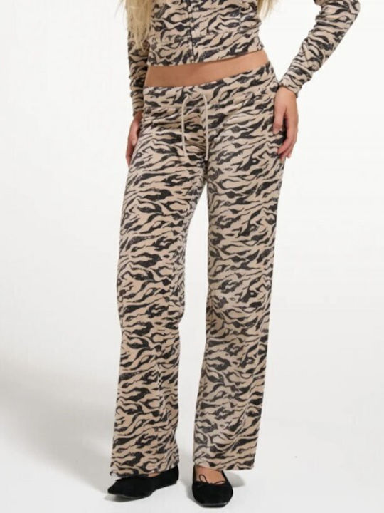 Παντελόνι Φόρμας Βελουτέ Camo Zebra