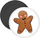 Mr Gingerbread Кръгъл Магнит За Хладилник с Диаметър 5 cm