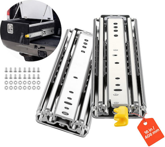 Vevor Heavy-Duty Drawer Slides 40.6 cm Full Extension Locking 226.8 kg Steel Ball Bearings 1 Pair Zxcthg500b167gmid001v0