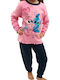 Tres Chic Winter-Kinderpyjama Rosa Stitch