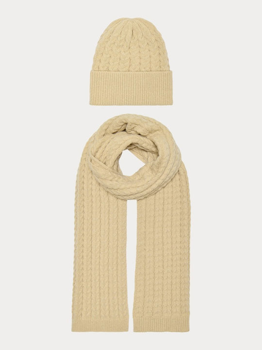 Set Căciulă și Eșarfă Only Onlyasmin Knit Beanie & Scarf Set Nomad Only