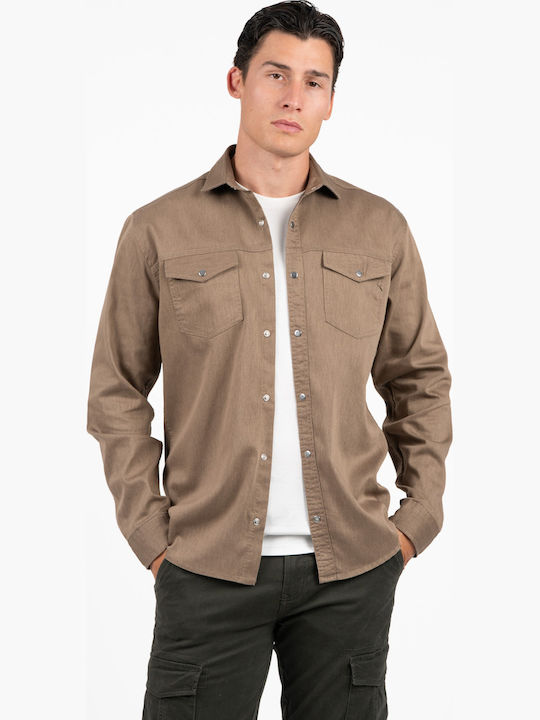 Ben Tailor Overshirt din Denim cu Mâneci Lungi,...